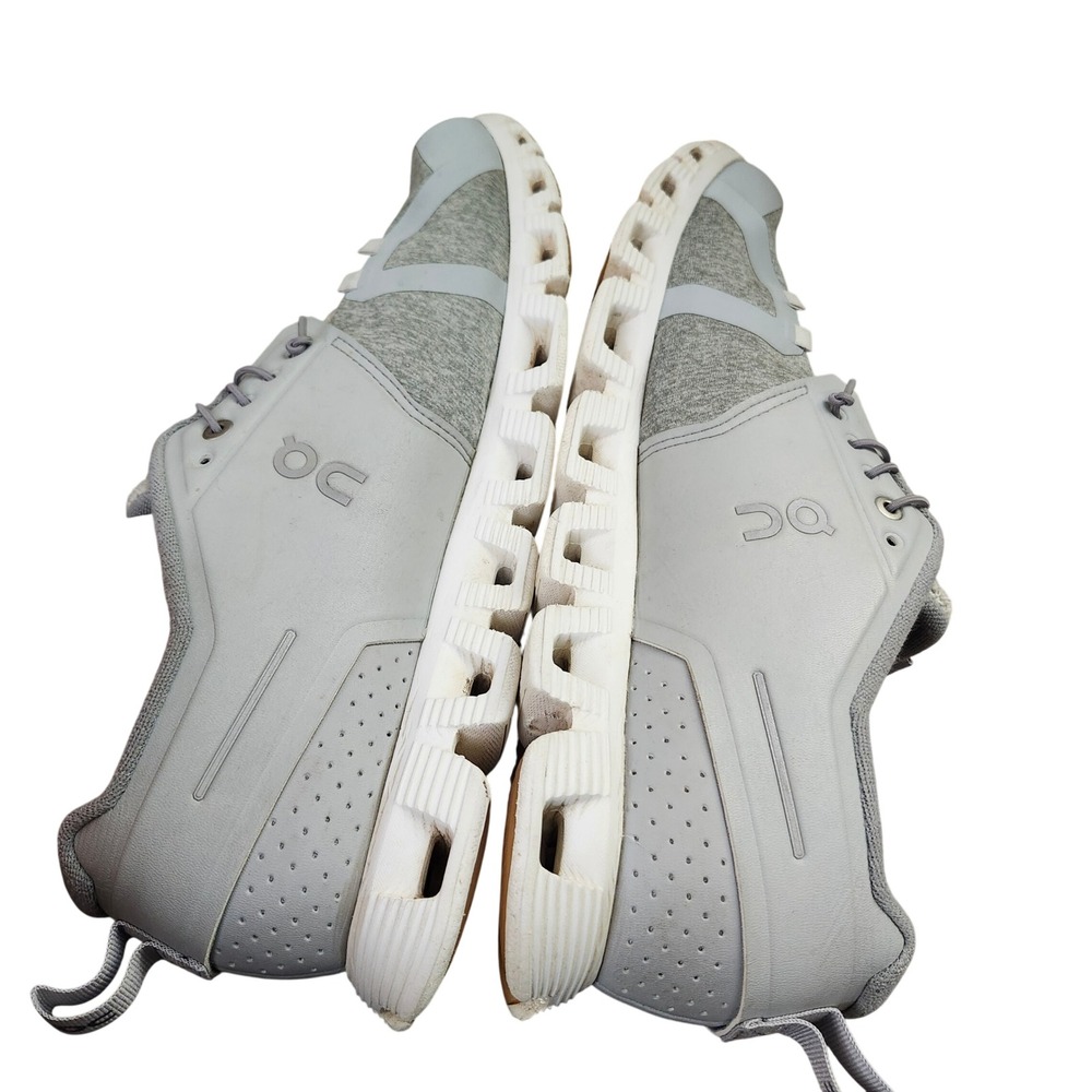 On Cloud Hi Edge Glacier Mens 11.5 Running Shoes Grey White Gum Sole Sneakers - Picture 4 of 12